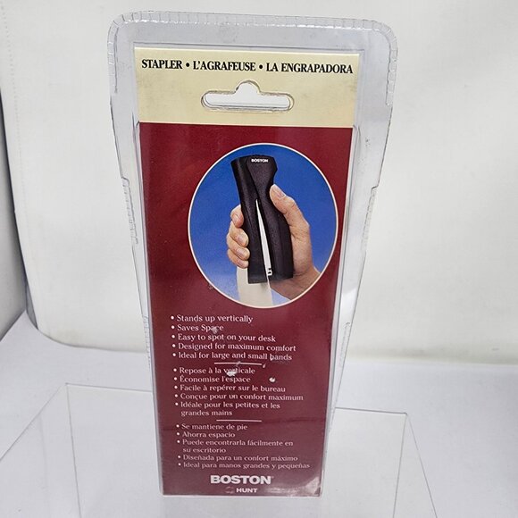 Boston The Grip II Black Compact Vertical Stand Up Stapler Office Desk Supply - Picture 3 of 5